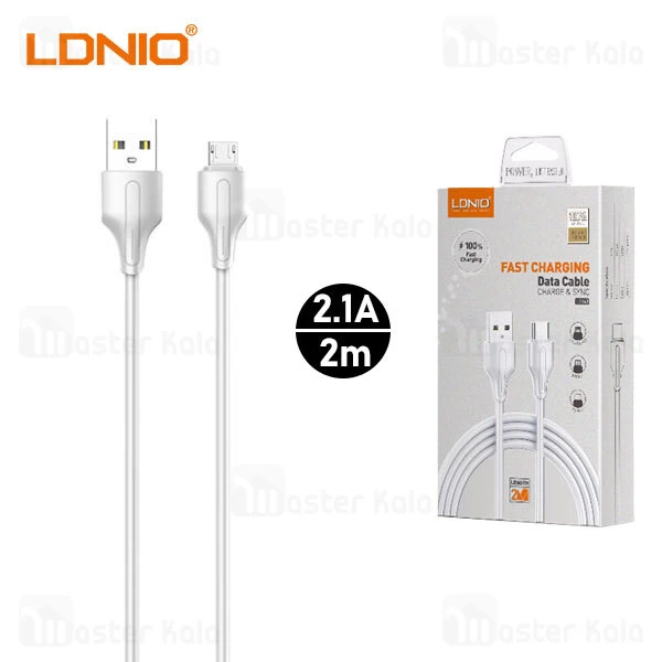 کابل میکرو یو اس بی LDNIO LS542 Micro USB Efficiency Charging 2.1A 2m Data Cable