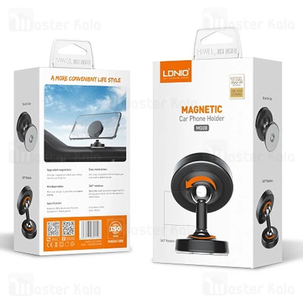 هولدر آهنربایی الدینیو LDNIO MG08 Magnetic Car Phone Holder