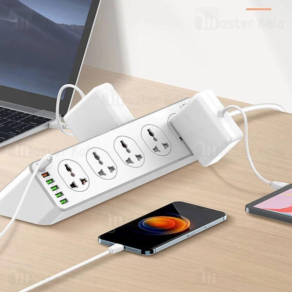چند راهی برق LDNIO SC10610 5 USB And 1 Type C QC3.0 PD Power Strip