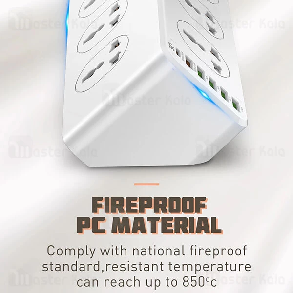 چند راهی برق LDNIO SC10610 5 USB And 1 Type C QC3.0 PD Power Strip