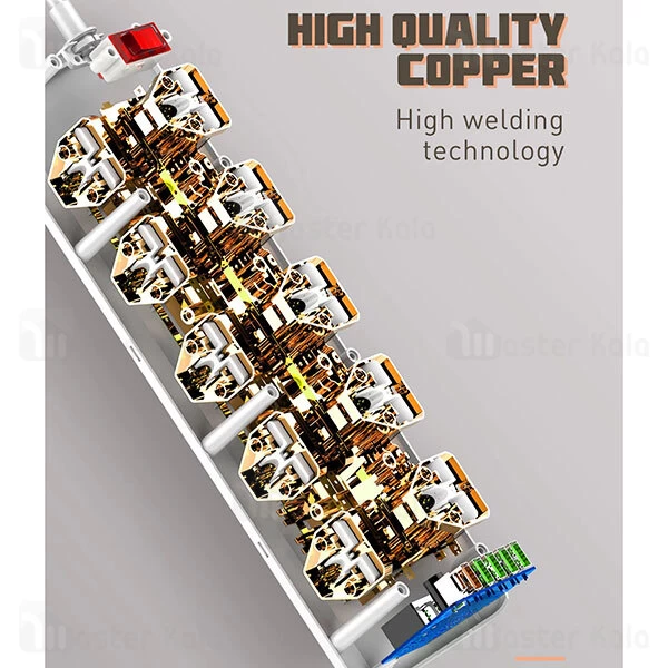 چند راهی برق LDNIO SC10610 5 USB And 1 Type C QC3.0 PD Power Strip