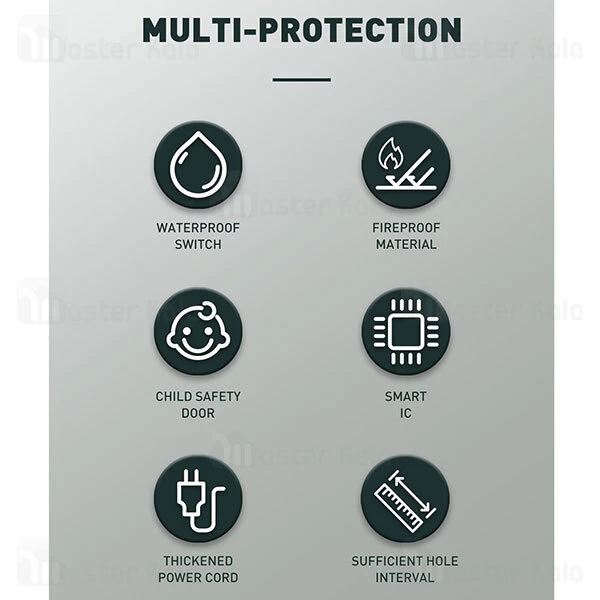 چند راهی برق LDNIO SC4407 Defender Series 4 USB Port Power Strip