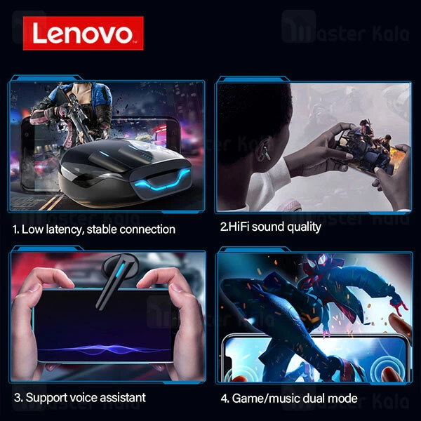 ﻿هندزفری بلوتوث Lenovo XG02 True Wireless Stereo Bluetooth HiFi Earbuds