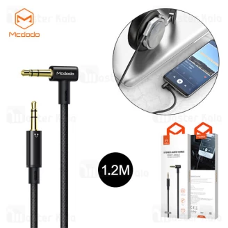 کابل انتقال صدا Aux مک دودو Mcdodo CA-7590 Stereo Audio Cable Right Angle طول 1.2 متر