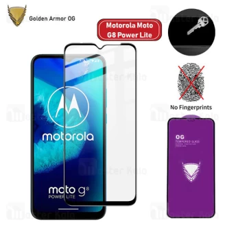 محافظ صفحه شیشه ای تمام صفحه تمام چسب OG موتورولا Motorola Moto G8 Power Lite OG 2.5D Glass
