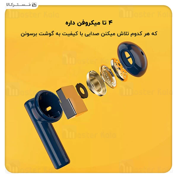 هندزفری بلوتوث QCY T12S ENC True Wireless Earbuds