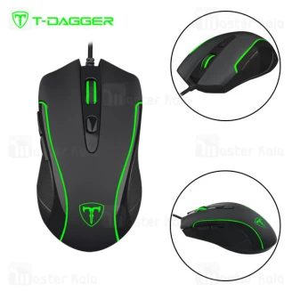 موس سیمی گیمینگ T-Dagger Private T-TGM106 Gaming Mouse دارای 6 کلید