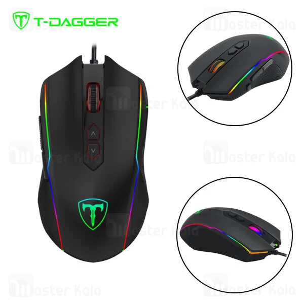 موس گیمینگ سیمی T-Dagger Sergeant T-TGM202 RGB Gaming Mouse