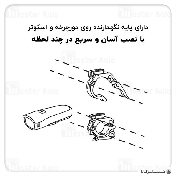 چراغ LED شارژی Xiaomi Ninebot LF 10P Rechargeable LED Light For Scooter