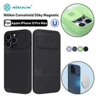 قاب سیلیکونی مگنتی نیلکین Apple iPhone 13 Pro Max Nillkin CamShield Silky Magnet دارای محافظ دوربین