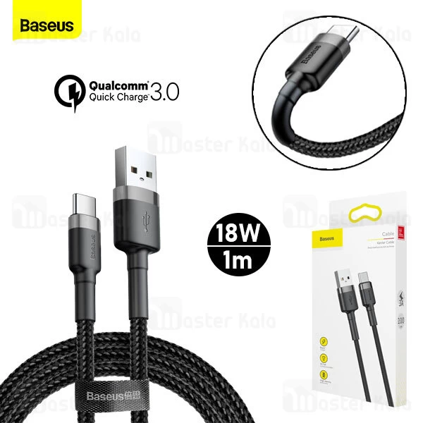کابل Type C فست شارژ QC 3.0 بیسوس Baseus Cafule Data And Charge Cable