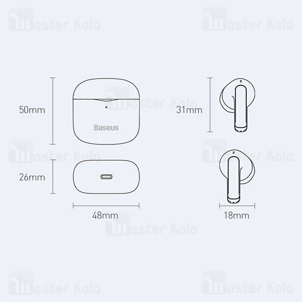 ﻿هندزفری بلوتوث Baseus E3 Bowie Hi-Fi True Wireless Earphones NGTW080001