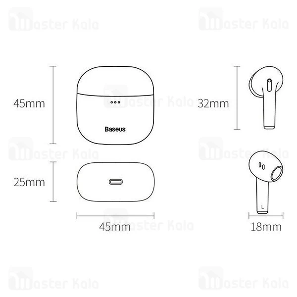 ﻿هندزفری بلوتوث Baseus E8 Bowie ENC True Wireless Earphones NGE8-01