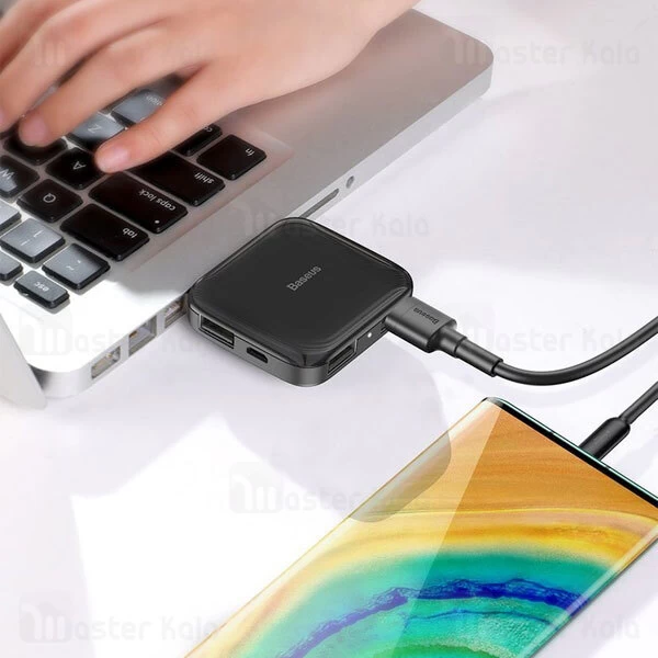 هاب 4 پورت بیسوس Baseus Fully folded portable 4-in-1 USB HUB CAHUB-CW01