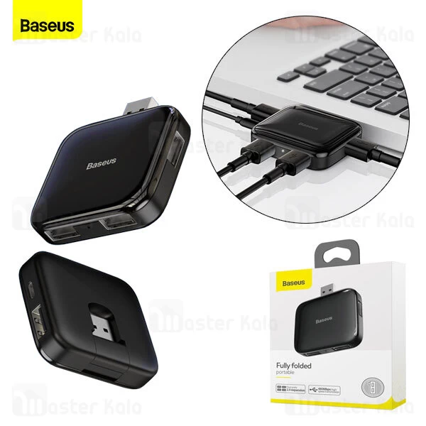 هاب 4 پورت بیسوس Baseus Fully folded portable 4-in-1 USB HUB CAHUB-CW01