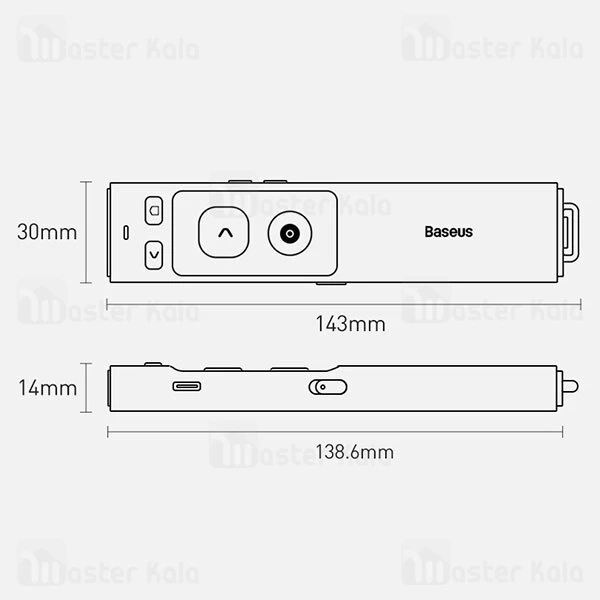 پوینتر و پرزنتر بیسوس Baseus Orange Dot Wireless Presentor Red Laser Charging WKCD000013