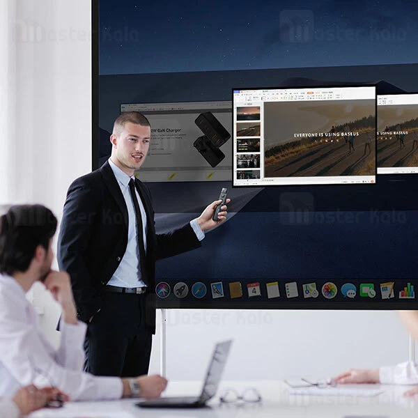 پوینتر و پرزنتر بیسوس Baseus Orange Dot Wireless Presentor Red Laser Charging WKCD000013