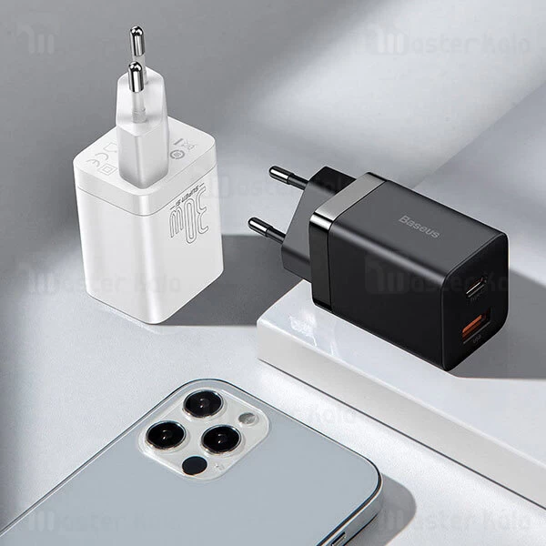 شارژر دیواری Baseus Super Si Pro Quick Charger U+C 30W EU CCCJG30CE CCSUPP-E01