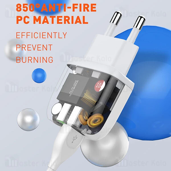 شارژر دیواری LDNIO A2219 QC2.0 Fast Wall Charger 12W With Cable