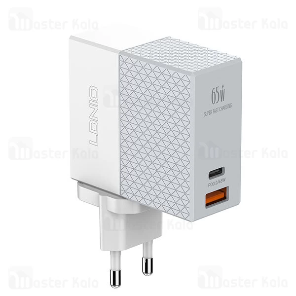 شارژر دیواری LDNIO A2620C PD Fast Wall Charger 65W With Cable