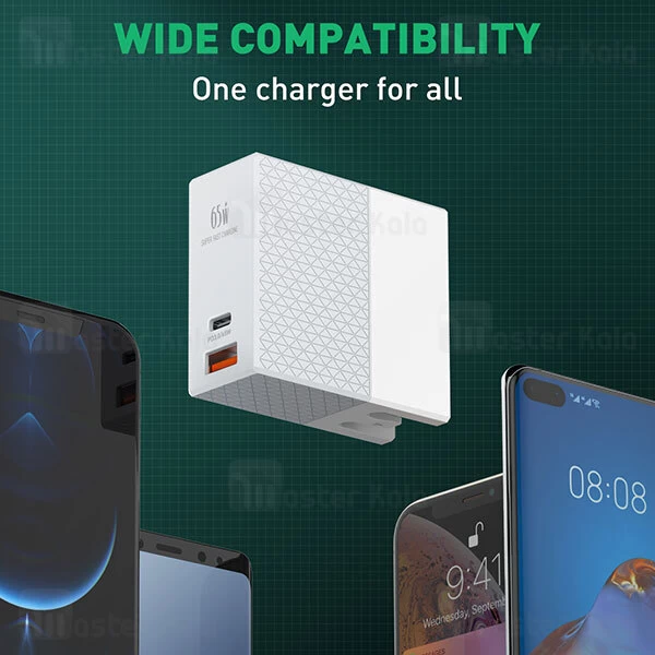 شارژر دیواری LDNIO A2620C PD Fast Wall Charger 65W With Cable