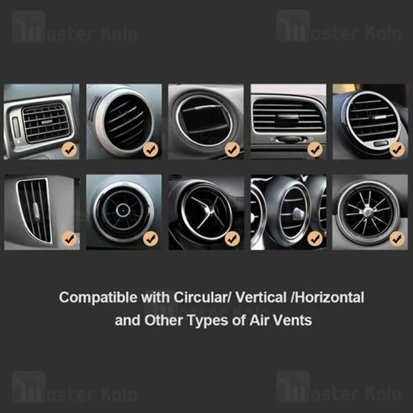 هولدر دریچه کولری راک Rock RPH0951 Gravity Air Vent Phone Holder Ball Joint