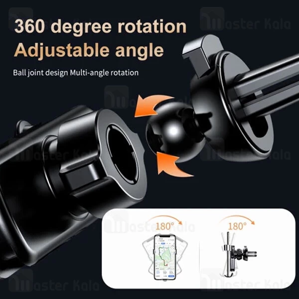 هولدر دریچه کولری راک Rock RPH0951 Gravity Air Vent Phone Holder Ball Joint