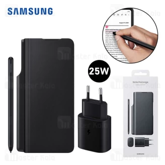 پک اصلی کاور هوشمند ، قلم و شارژر سامسونگ Samsung Galaxy Z Fold3 5G Note Package