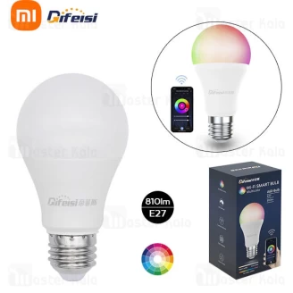 لامپ هوشمند شیائومی Xiaomi Difeisi Wi-Fi Smart Bulb Multi Color A60-Bulb E27 DFS-EC-0001 چند رنگ