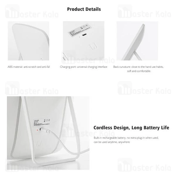 آینه آرایشی Xiaomi Jordan And Judy NV663 Monochrome LED Make Up Mirror - Upgrade
