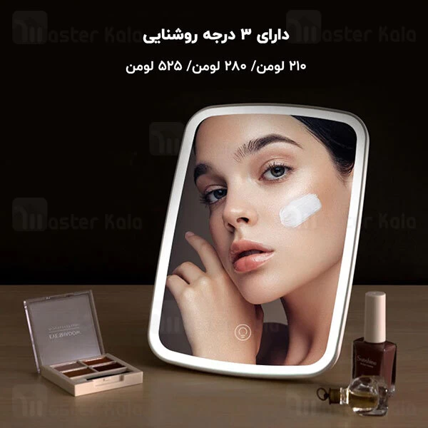 آینه آرایشی شیائومی Xiaomi Jordan And Judy NV662 Three-color Make Up Mirror - Upgrade دارای LED