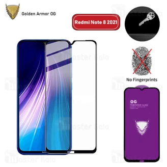محافظ صفحه شیشه ای تمام صفحه تمام چسب OG شیائومی Xiaomi Redmi Note 8 2021 OG 2.5D Glass
