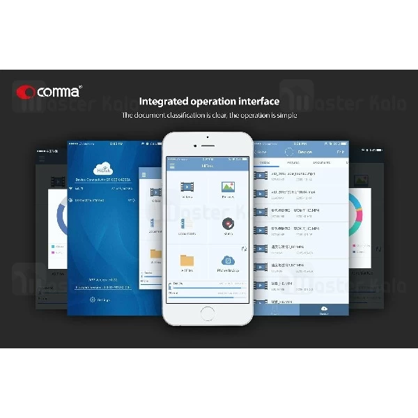 فلش وایرلس 32 گیگ و پاوربانک 5000 میلی آمپر کاما Comma Slim Box