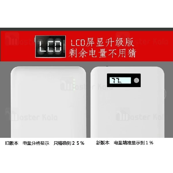 پاوربانک 12500 میلی آمپر Earldom PB13 Portable Power دو پورت با توان 2.1 آمپر