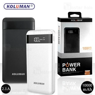 پاوربانک 10000 میلی آمپر کلومن KOLUMAN KP-110 دو پورت با توان 2.1 آمپر
