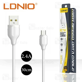 کابل میکرو یو اس بی LDNIO LS38 Data Cable توان 2.4 آمپر و طول 30 سانتی متر