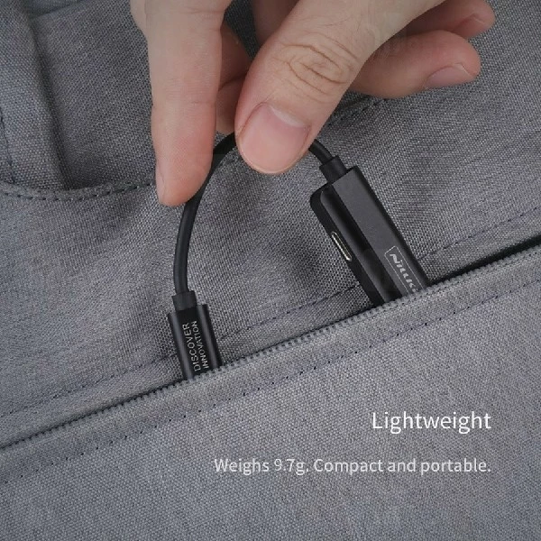 کابل تبدیل لایتنینگ اتصال همزمان جک AUX و شارژر Nillkin Rock Power