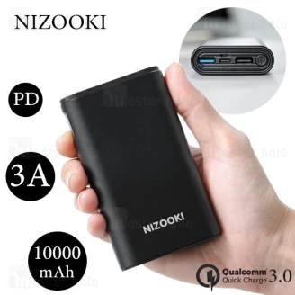 پاوربانک 10000 فست شارژ نیزوکی Nizooki K10 Plus Quick Charge3.0 سه پورت 