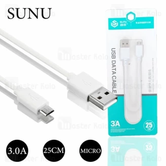 کابل میکرو یو اس بی فست شارژ SUNU Quick Charge 3.0 با طول 25 سانتی متر