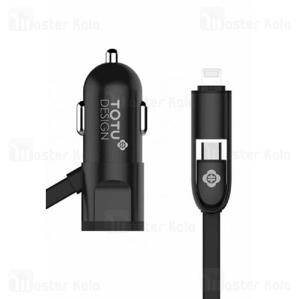 شارژر فندکی توتو Totu Good Partner 3.4A با کابل دو کاره متصل