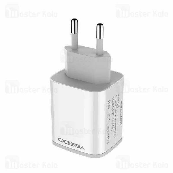 شارژر دیواری دو پورت یسیدو Yesido YC11 Travel Charger با توان 2.4 آمپر
