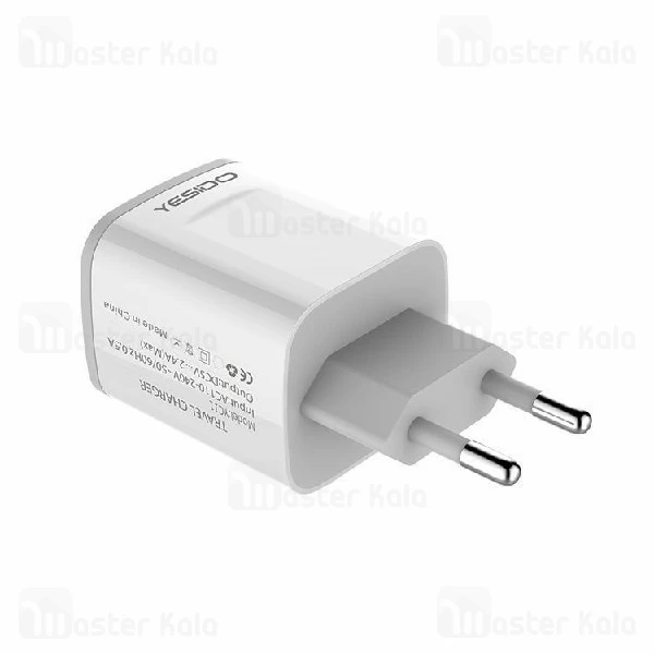شارژر دیواری دو پورت یسیدو Yesido YC11 Travel Charger با توان 2.4 آمپر