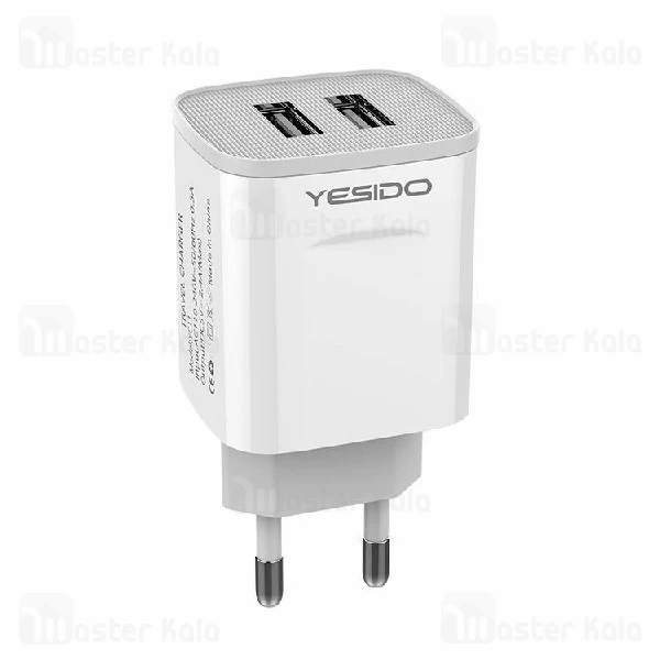 شارژر دیواری دو پورت یسیدو Yesido YC11 Travel Charger با توان 2.4 آمپر