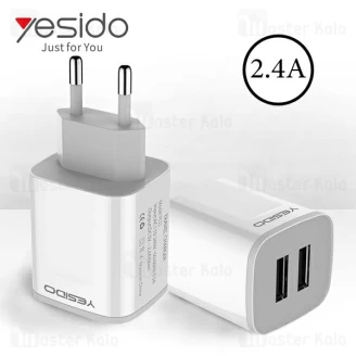 شارژر دیواری دو پورت یسیدو Yesido YC11 Travel Charger با توان 2.4 آمپر