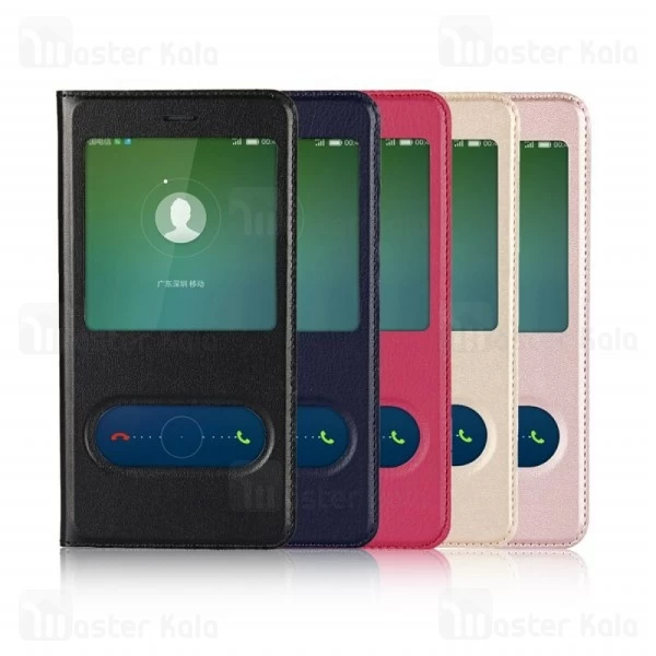 کیف چرمی Huawei P10 Lite / Nova Lite Window Flip Cover