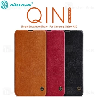 کیف چرمی نیلکین سامسونگ Samsung Galaxy A20 / A30 Nillkin Qin Leather Case