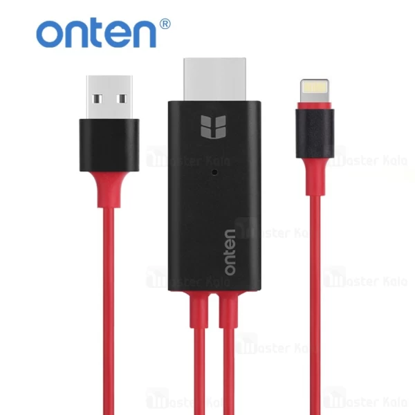 کابل HDMI لایتنینگ ONTEN OTN-7575S Plug And Play انتقال تصویر و شارژ