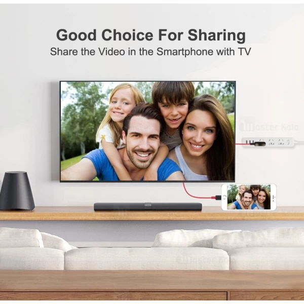 کابل HDMI لایتنینگ ONTEN OTN-7575S Plug And Play انتقال تصویر و شارژ