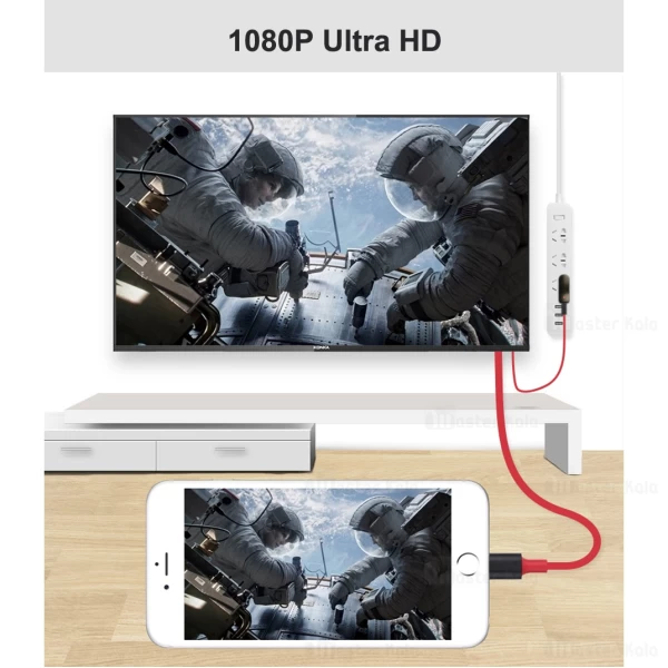 کابل HDMI لایتنینگ ONTEN OTN-7575S Plug And Play انتقال تصویر و شارژ