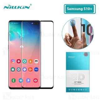 محافظ صفحه شیشه ای تمام صفحه نیلکین Samsung Galaxy S10 Plus Nillkin 3D CP+ Max New سری جدید